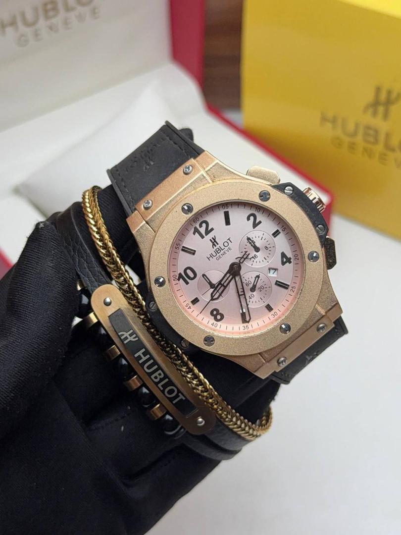 Hublot Watch & Bracelet Combo – Timeless Luxury for Men
