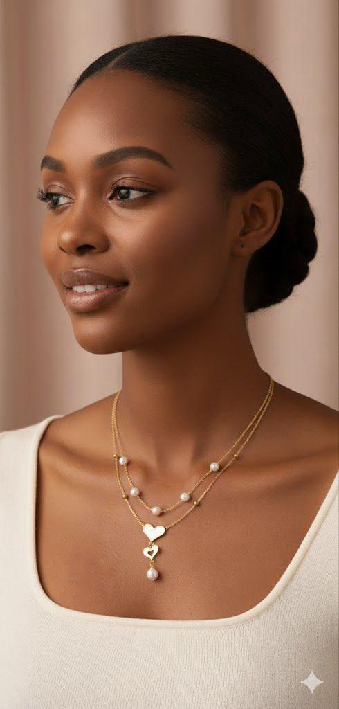 Stainless Steel Double Layer Necklace