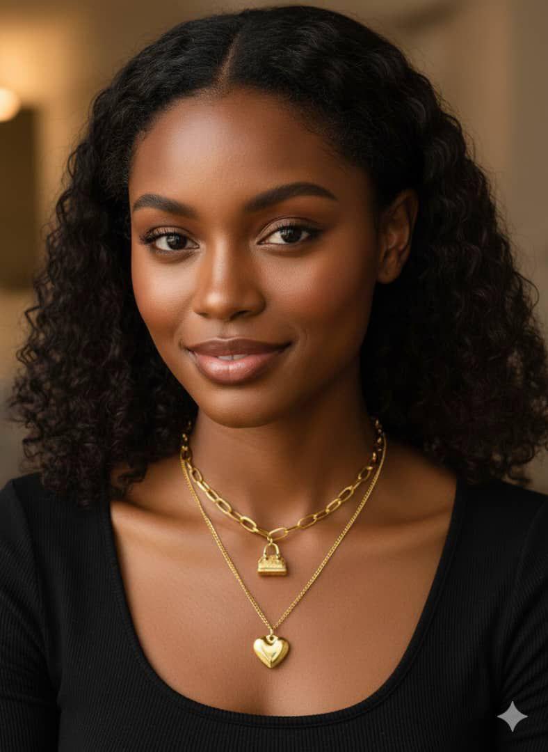 Stainless Steel Double Layer Necklace