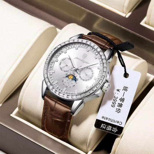 Poedagar Leather Chronograph